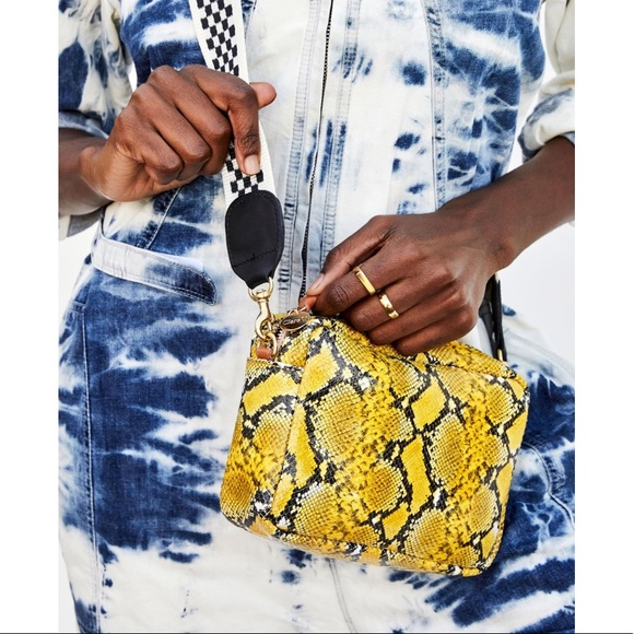 Clare V. Leather Snake Print Midi Sac - Picture 5 of 6